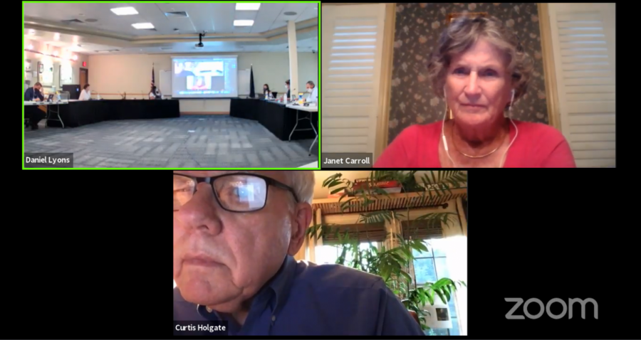 Members+of+the+school+board+participated+in+a+Zoom+meeting+on+Thursday%2C+Sept.+10.