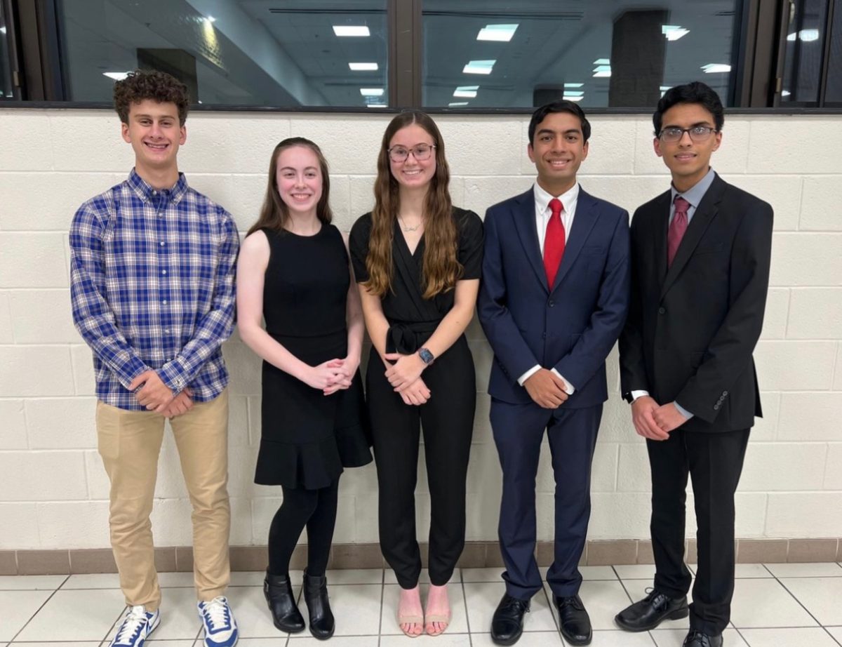 From left to right: Timothy DeMarco (commended), Katherine Riley, Sydney Zimmerman, Suraj Dumasia, and Vraj Parikh (semifinalists)
Photo credits to MTSD Instagram