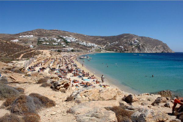 Elia Beach, Mykonos by NervousEnergy is licensed under CC BY-SA 2.0.