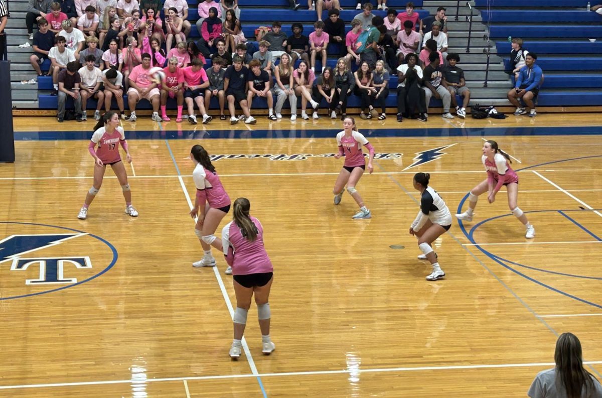 The Manheim Township Girls Volleyball Team plays during their Spike Out Cancer Match on Sept. 19.