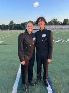 Drum Majors Lily Babione and Cameron Ribich. Image via Lily Babione. 
