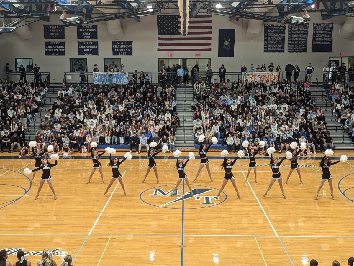 The MTHS Dance Team performs at the 2024 MTHS pep rally.