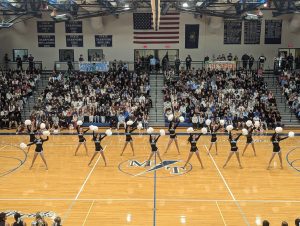 The MTHS Dance Team performs at the 2024 MTHS pep rally.