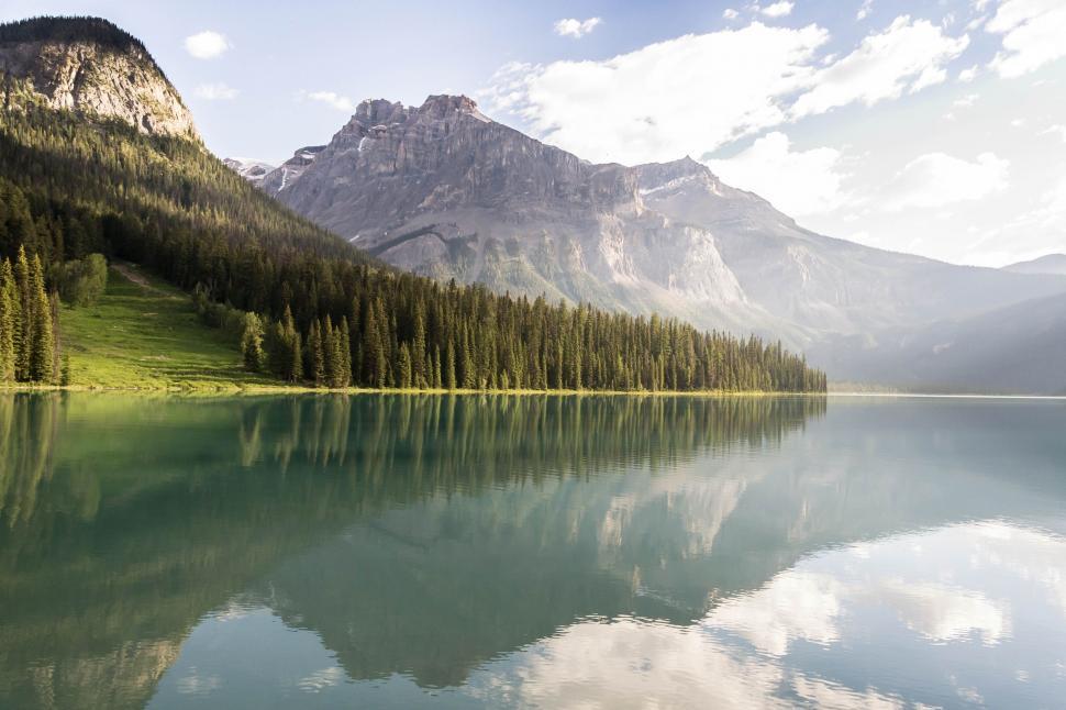 Image credit to https://freerangestock.com/photos/131988/mountain-and-trees-with-lake-.html