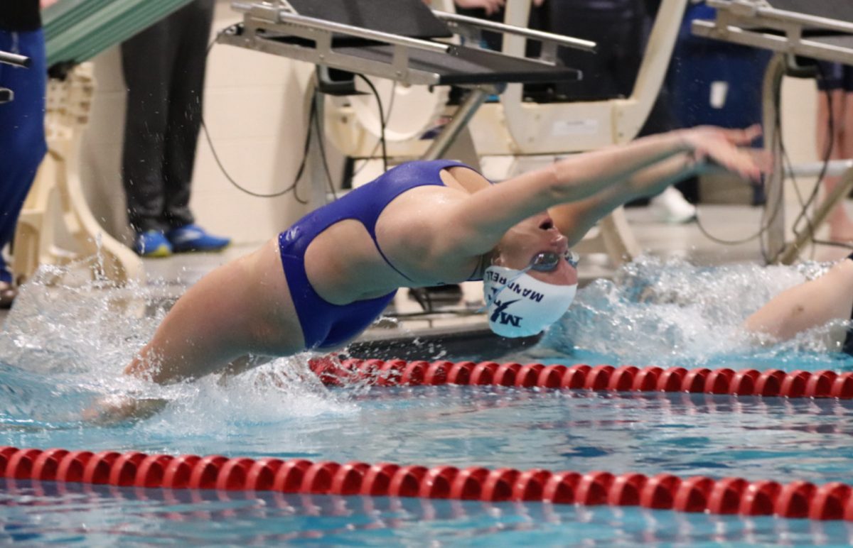 Senior swimmers Mandrell and Pyott have had a successful start to the 2024-2025 swimming season. Photo courtesy Jamie Stevens.