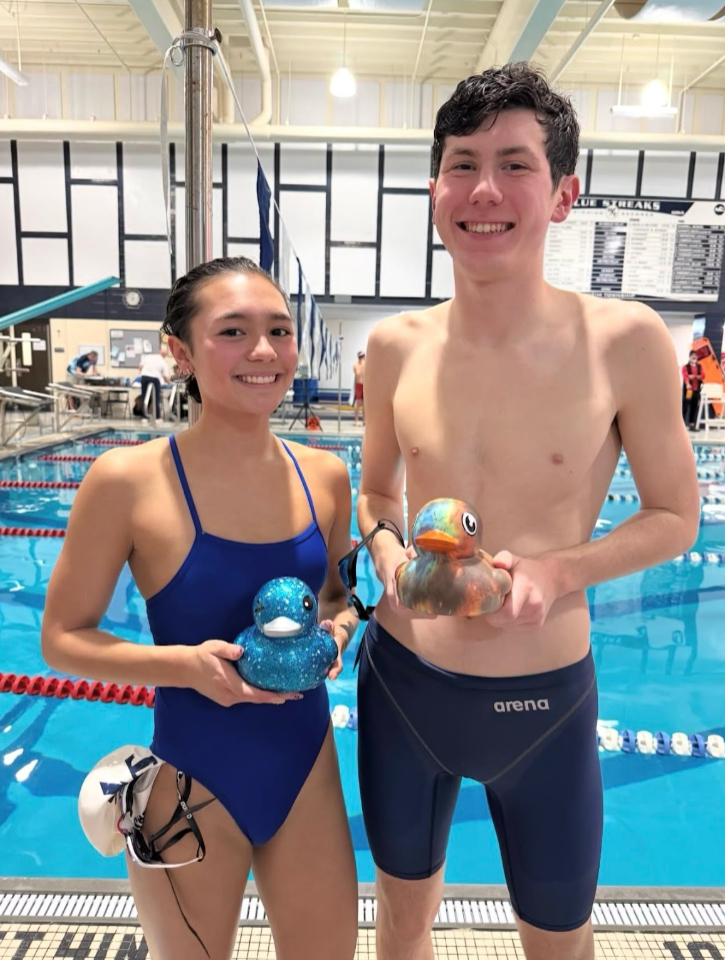 Sophomore Bella Del Castillo and senior Cole Richards were recognized for their performance during Tuesday’s meet.
Photo credit: MT Swim and Dive Instagram
