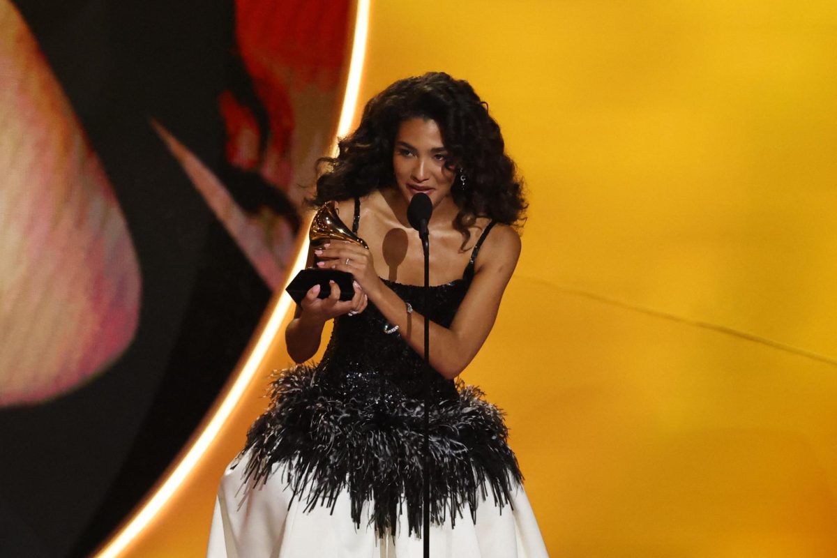 Olivia Dean receives Best New Artist award at the 68th Annual Grammy Awards in Los Angeles, California, U.S., February 1, 2026. REUTERS/Daniel Cole