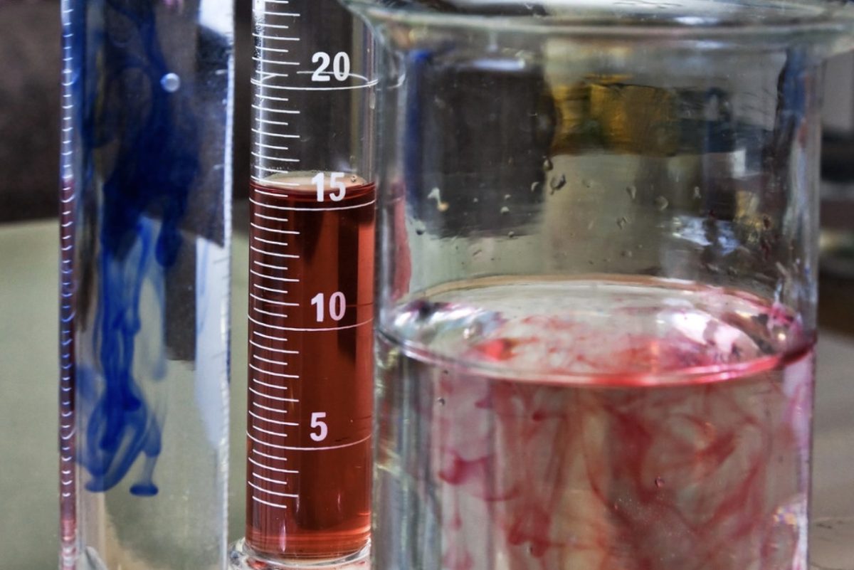 "Red and blue liquids inside graduated test tubes" by Horia Varlan is licensed under CC BY 2.0. To view a copy of this license, visit https://creativecommons.org/licenses/by/2.0/?ref=openverse.
