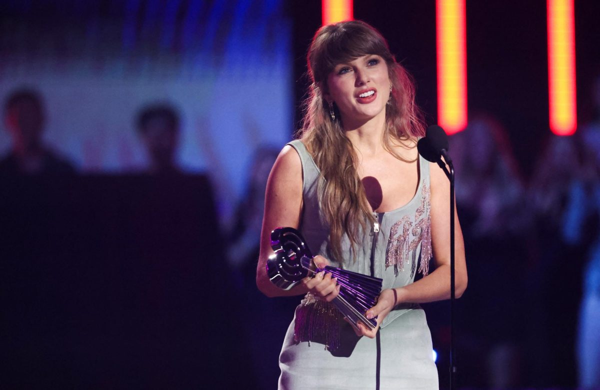 Taylor Swift accepts the Pop Album of the Year award at the 2026 iHeartRadio Music Awards at the Dolby Theatre in Los Angeles, California, U.S., March 26, 2026. REUTERS/Mario Anzuoni